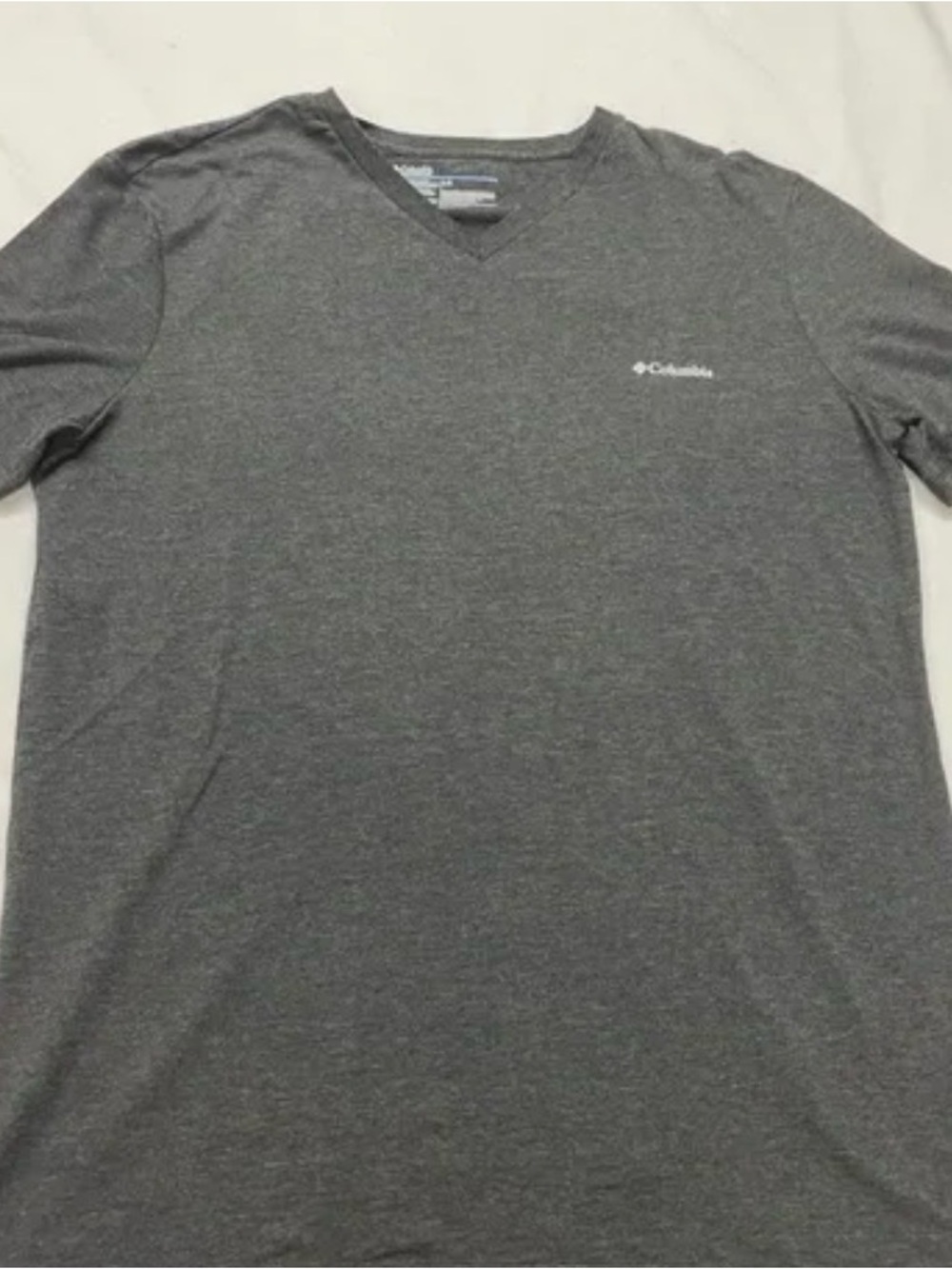 Columbia Men's Dark Gray V-Neck Short Sleeve Tee